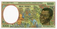 p102Ch from Central African States: 1000 Francs from 2002